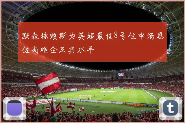 默森称赖斯为英超最佳8号位中场恩佐尚难企及其水平